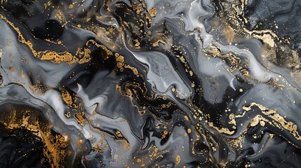 Leinwandbilder - High resolution Abstract art modern painting wall art a mixture of gray and gold paint Background design used for wallpaper design of prints carpets banners decorative paintings art an : Generative AI