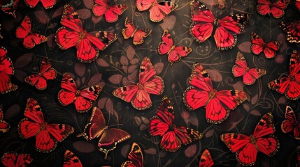 Butterfly pattern wallpaper