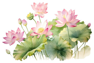 Poster - PNG Lotus flowers nature petal plant.