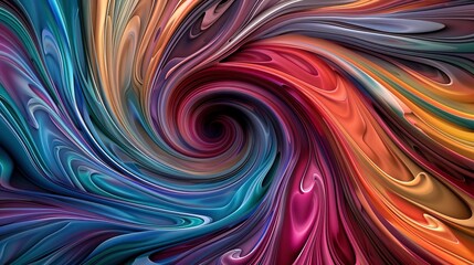 Wall Mural - a vibrant swirling pattern blending rich colors, creating a dynamic and captivating abstract design 