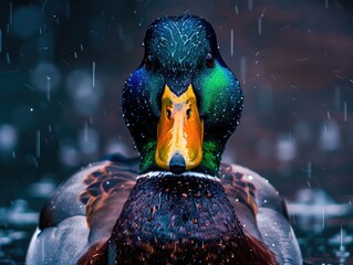 Wall Mural - duck in the water