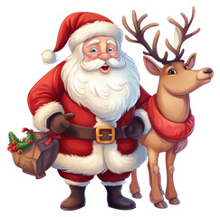 Poster - PNG Christmas cartoon mammal deer.