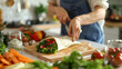 © Mirjana - Preparing a nutritious vegetable wrap in a cozy kitchen with fresh ingredients
