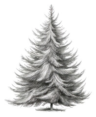 Sticker - PNG Christmas tree drawing sketch plant.