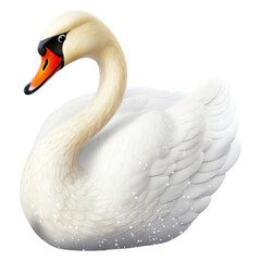 Canvas Print - PNG Swan animal white bird.