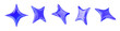 © Игорь Жуков - 3d blue sparkle star set. Stock vector illustration on isolated background.