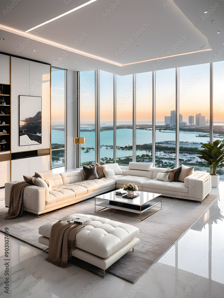 Penthouse Minimalist Aesthetic in Living Room Designs | FH - Minimalist Indoor Penthouse Decoration Ideas