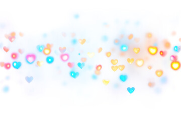Canvas Print - png bokeh hearts effect backgrounds light night.