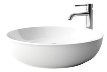 Canvas Print - PNG Bathroom white basin sink.