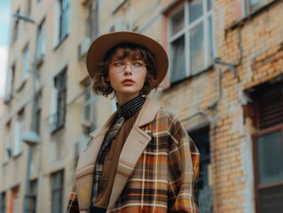 Canvas Print - portrait of a person in a street