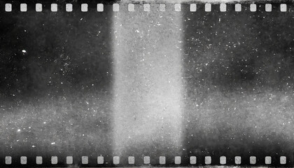 Wall Mural - Vintage 35mm Film Strip with Dust and Scratches. Blank Cinematic Frame for Retro Photography and Film Editing Projects