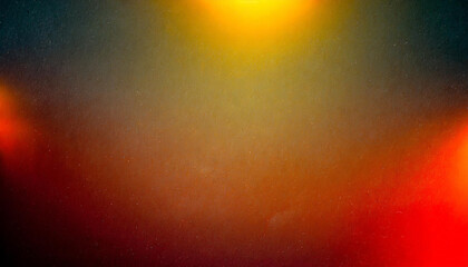 Poster - Abstract Sunburst. A Vibrant Blend of Deep Teal, Fiery Orange, and Radiant Yellow Grunge Old Texture