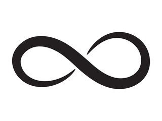 Wall Mural - hand drawn infinity symbol. black infinity icon. eternity, infinite, limitless and forever signs.