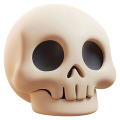 Canvas Print - PNG 3D skull illustration cartoon style