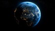 © Pat J. - 3D Earth with atmospheric clouds and night lights visible in Europe