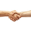 © BoOm - Close-up of a handshake between two people symbolizing agreement, partnership, cooperation, and mutual understanding. transparent background
