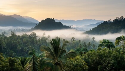 Wall Mural - sunrise in the mountains