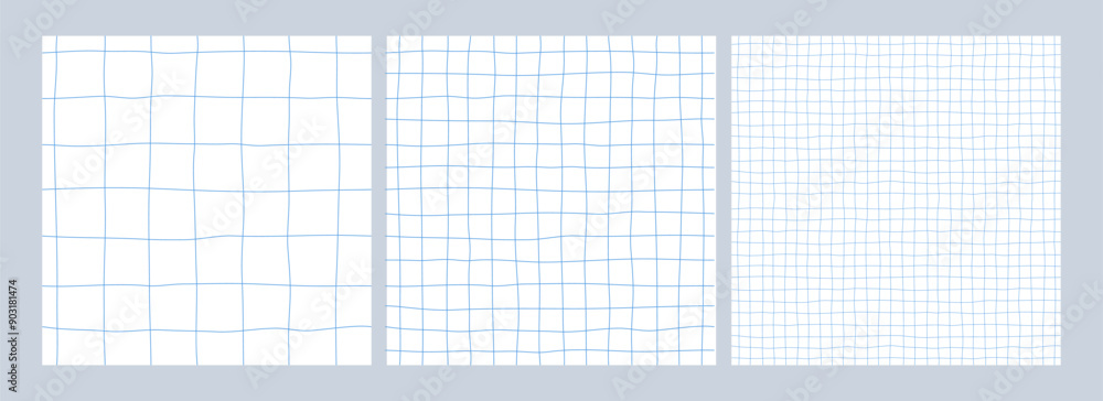 Grid Paper with Seamless Texture. Simple Vector Notebook Pattern. Line ...