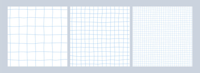 Poster - Grid Paper with Seamless Texture. Simple Vector Notebook Pattern. Line Drawings for Backgrounds.