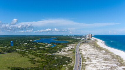 Aerial view of Gulf Shores, Alabama