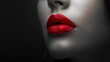 © FryArt - Vibrant red lipstick highlighting elegance against black background
