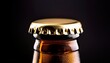 © Javon - closeup beer bottle cap opened on black background