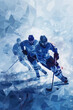 © Dzmitry - A Crystalline Hockey Battle: Two Players Skim the Ice With Determination