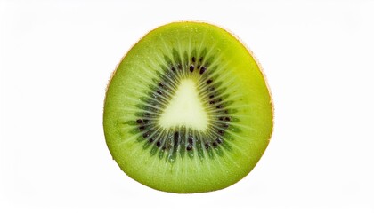 Canvas Print - slice of fresh juicy kiwi isolated png transparency