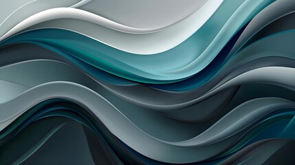 Wall Mural - Inconspicuous header with elegant abstract waves