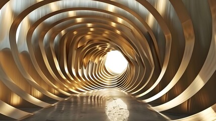 Wall Mural - Luxury parametric abstract architecture