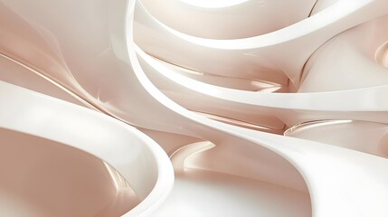 Wall Mural - Luxury parametric abstract architecture