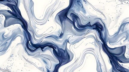 Set of minimalist hand-drawn fluid shapes background