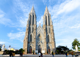 magnificent St. Philomena's Basilica church in Mysore, India