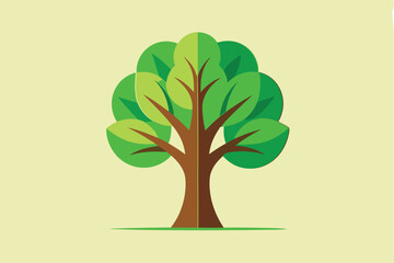 Green tree logo  vector illustration 