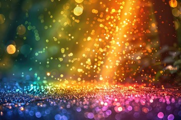 Wall Mural - background texture prism light rainbow overlay sunlight glitter