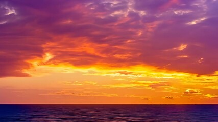 Sticker - Colorful sunset over the ocean with vibrant