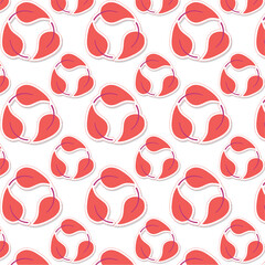 Wall Mural - autumn leaves pattern background vector