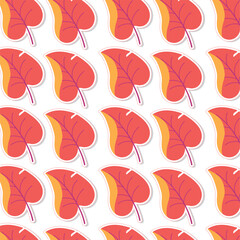 Wall Mural - autumn leaves pattern background vector