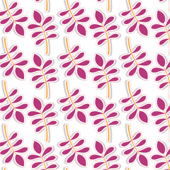 Wall Mural - autumn leaves pattern background vector