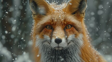 Canvas Print - Red Fox in the Snow