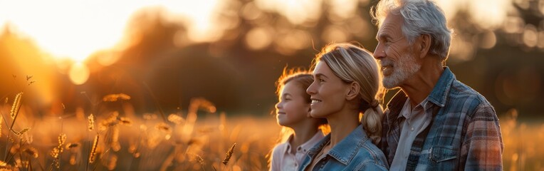 Country Living: Three Generations of Family Enjoying Rural Life