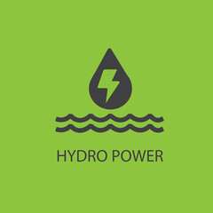 Wall Mural - Hydropower Icon Logo Design Vector Template Pixel Perfect Sign And Symbol Illustration 