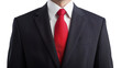 © Michael - Businessman dark blue suit with red tie and white shirt on transparent background