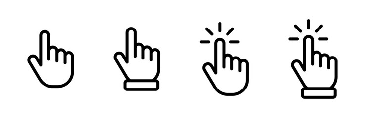 Wall Mural - Hand cursor icon set