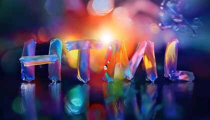 Colorful Artistic Representation of HTML Text
