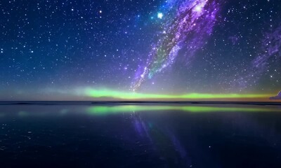 Wall Mural - Celestial body adrift in cosmic ocean, bathed in starlight, nebulae painting the dark canvas