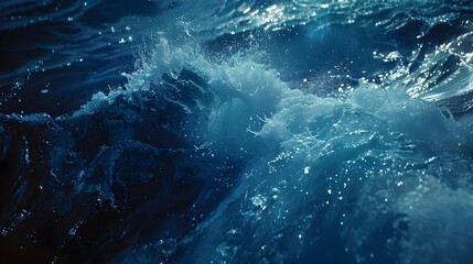 Wall Mural - The deep blue sea during a storm