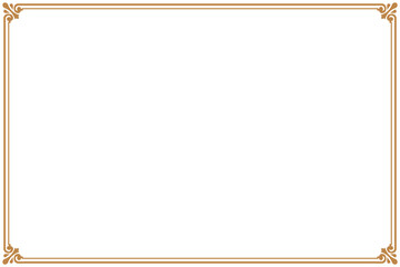 Wall Mural - elements of ornate vintage frames. gold on white classic calligraphy swirls, floral motifs. design p