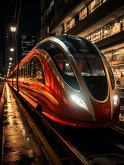 Canvas Print - train at night