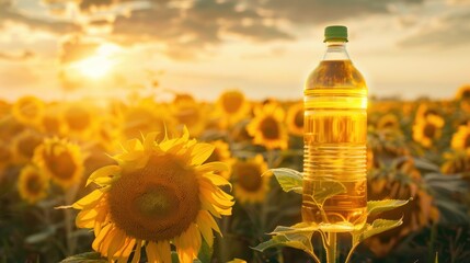 Poster - Sunflower Oil in a Field of Gold